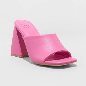 A New Day Hot Pink Mule Heels